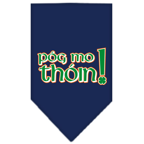 Pog Mo Thoin Screen Print Bandana Navy Blue large